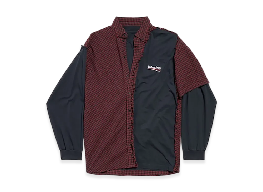BALENCIAGA Patched Shirt "Red/Black"