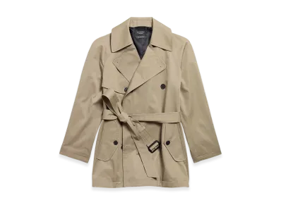 BALENCIAGA Women's Cocoon Short Trench "Beige"