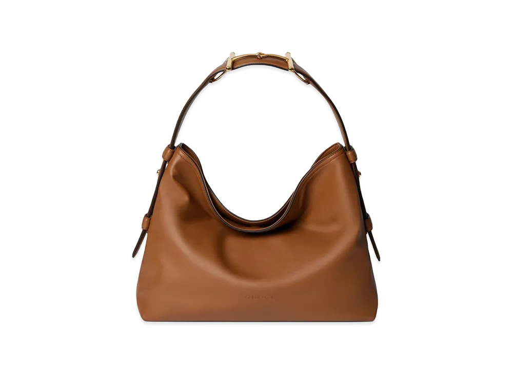 GUCCI Women's Leather Medium Gucci Beatrix Shopping Bag "Brown"