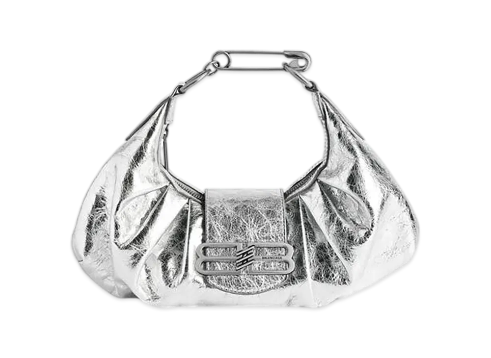BALENCIAGA Pamela Shoulder Bag Small "Silver"