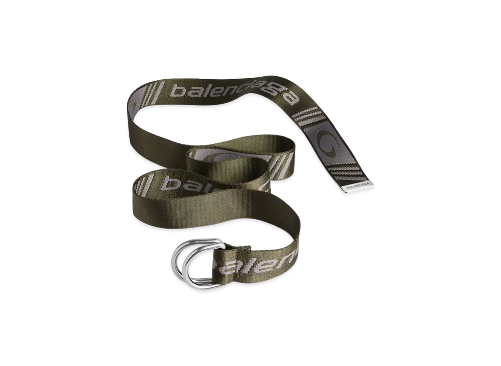 BALENCIAGA D-Ring Belt "Khaki/Grey"