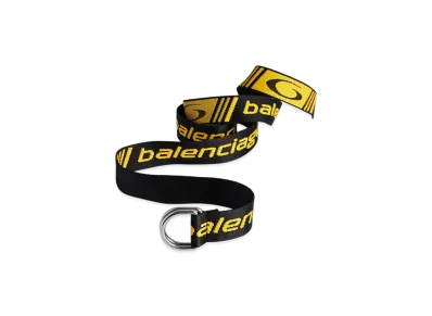 BALENCIAGA D-Ring Belt "Black/Yellow"