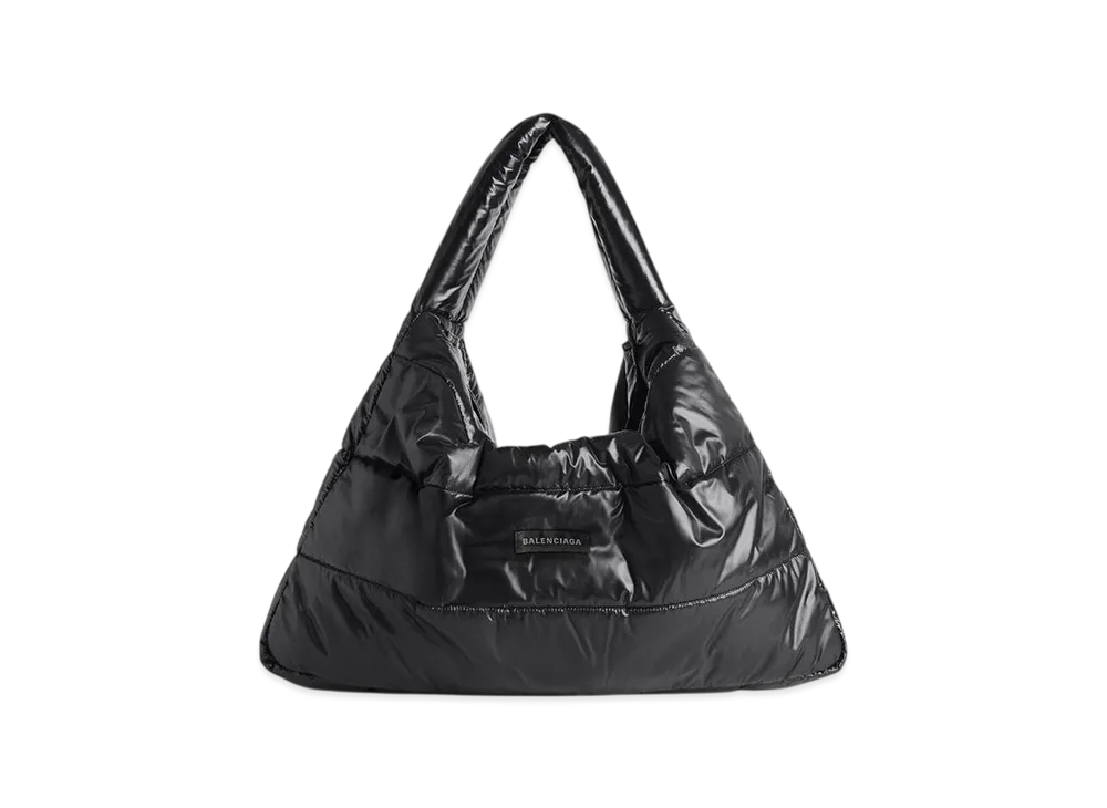 BALENCIAGA Puffer Hobo Bag Medium "Black"