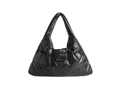 BALENCIAGA Puffer Hobo Bag Medium "Black"