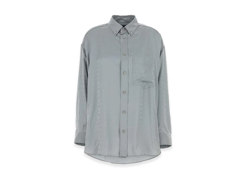 BALENCIAGA Women's Cocoon Casual Shirt "Grey"