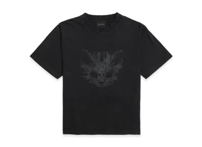 BALENCIAGA Wikittycat T-shirt Medium Fit "Faded Black/White"