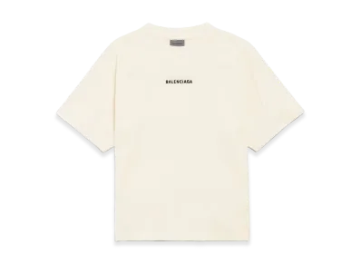 BALENCIAGA Women's Back T-Shirt Medium Fit "Beige"