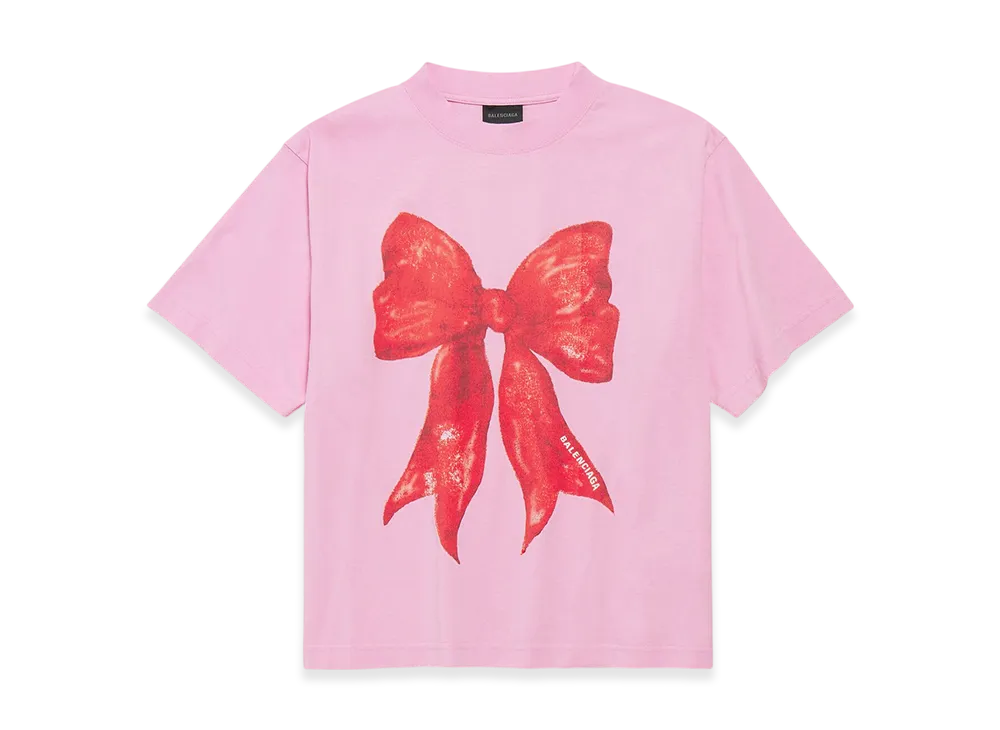 BALENCIAGA Bow T-shirt Medium Fit "Light Pink"