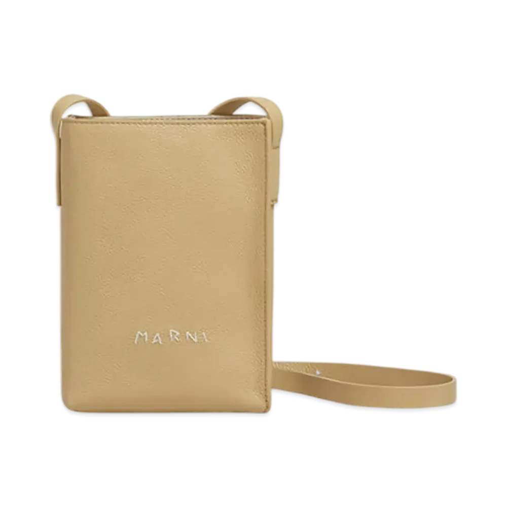MARNI Museo Nano Bag in Leather with Marni Symbol Embroidery "Nomad/Beige"