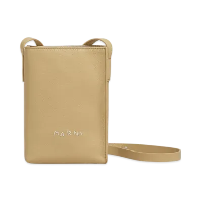 MARNI Museo Nano Bag in Leather with Marni Symbol Embroidery "Nomad/Beige"