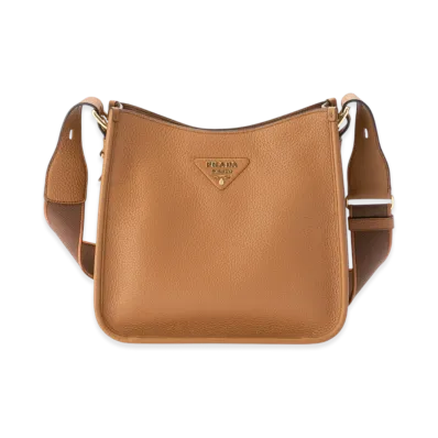 PRADA Vittelo Daino Soft Shoulder "Brown"