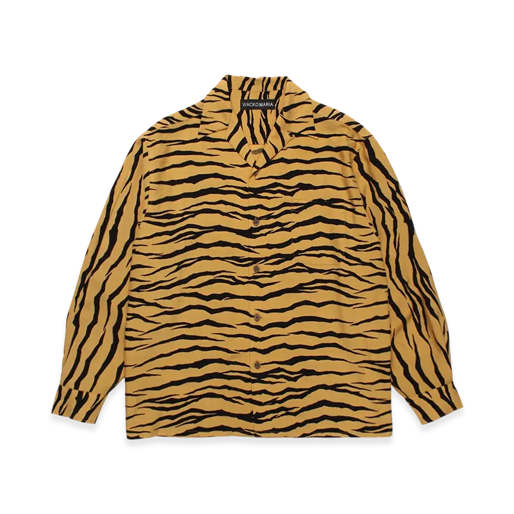 WACKO MARIA Tiger Open Collar Shirt "Yellow"