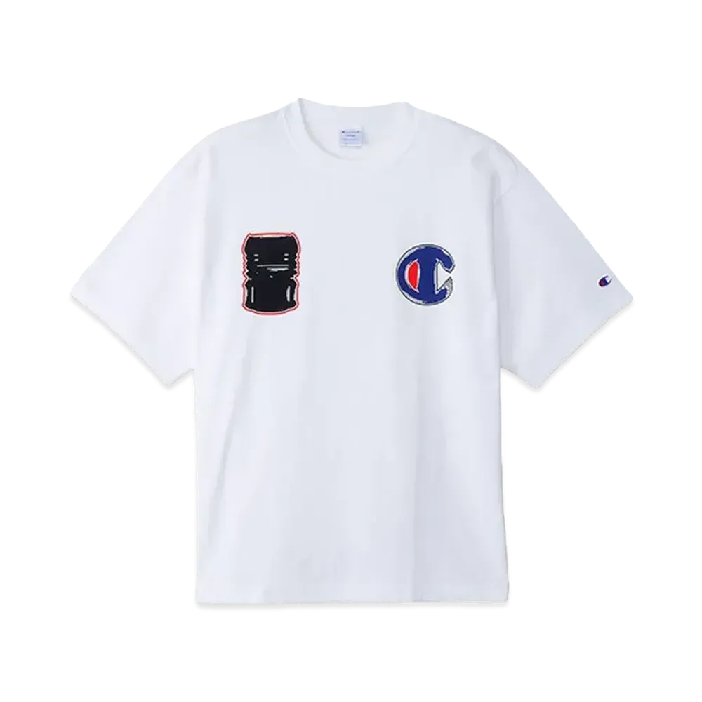 Champion x Sneakerwolf Short Sleeve T-Shirt "WhitexRed"