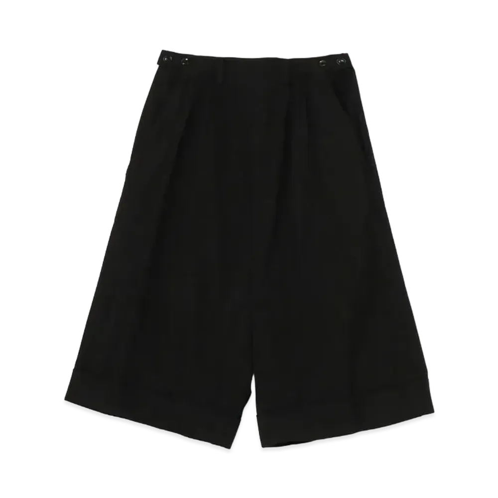 Yohji Yamamoto Y's INTERWEAVE TWILL W BUTTON MACKIN PANTS "Black"