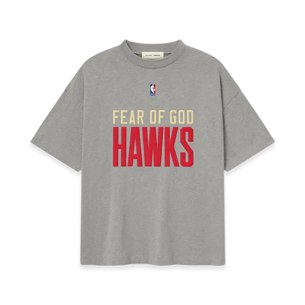 FEAR OF GOD ESSENTIALS Hawks 90's Tee "Dark Heather"