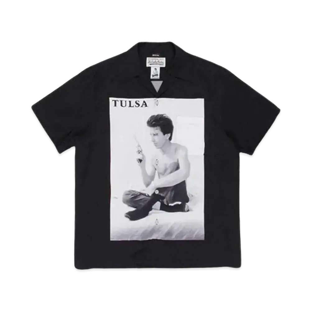 WACKO MARIA LARRY CLARK TULSA HAWAIIAN SHIRT TYPE-1 "Black"