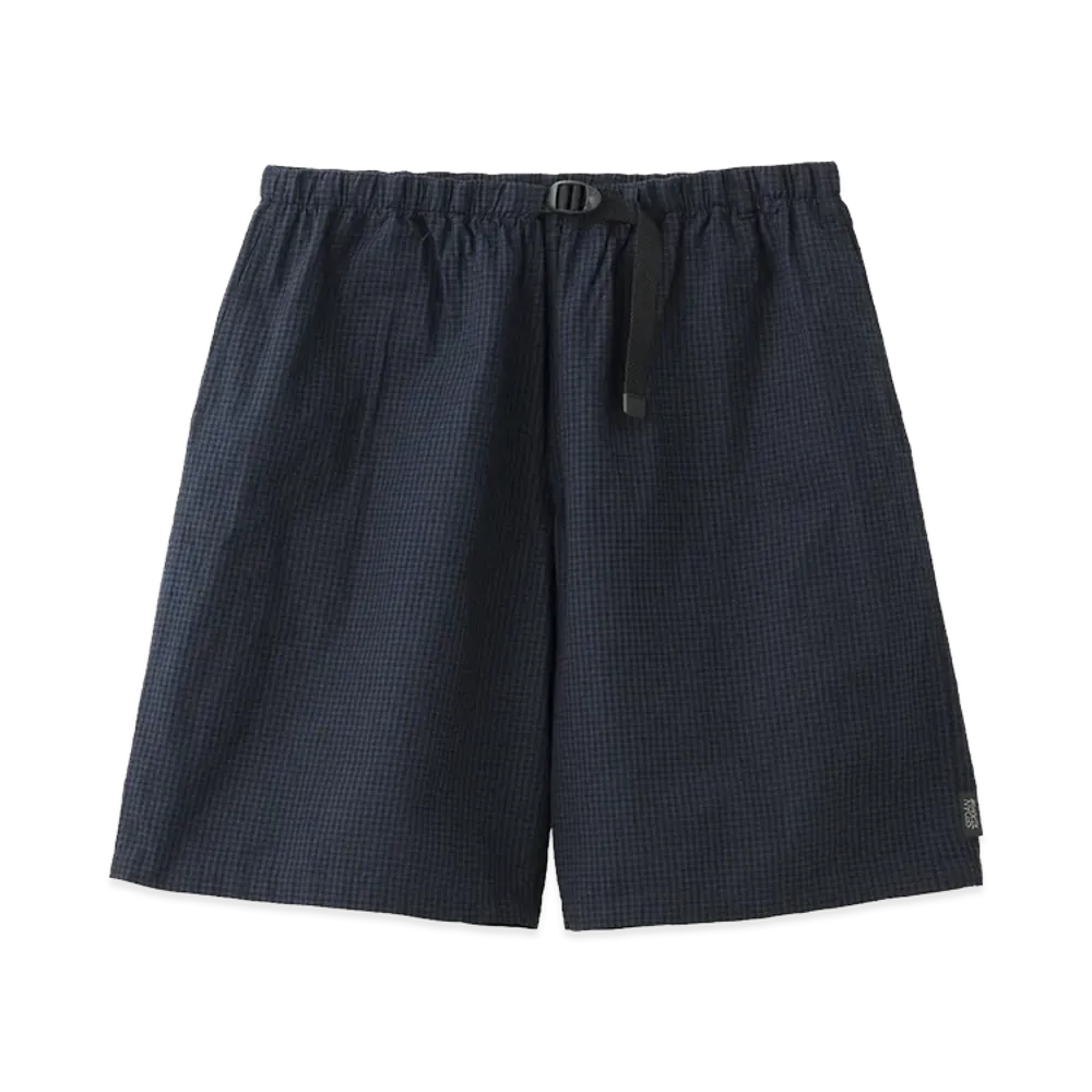 SEDAN ALL-PURPOSE Cotton Linen Plaid Shorts "Navy Gingham"