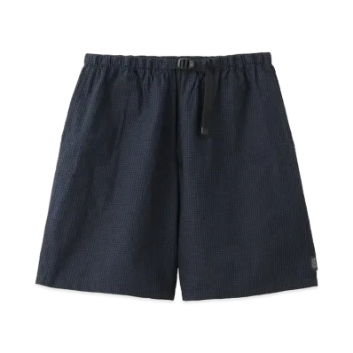 SEDAN ALL-PURPOSE Cotton Linen Plaid Shorts "Navy Gingham"
