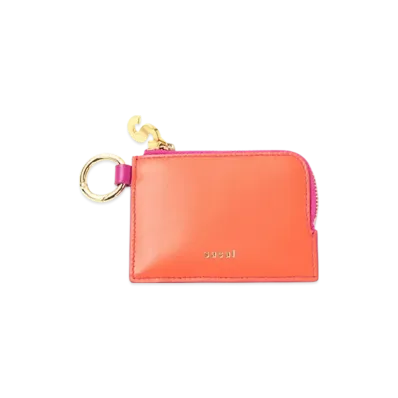 sacai Bicolor Key Pouch "Orange/Pink"