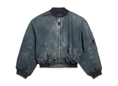BALENCIAGA Women's Standard Denim Bomber "Blue"