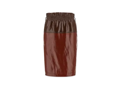 Saint Laurent Women's 'Paper-Bag' Skirt "Green"