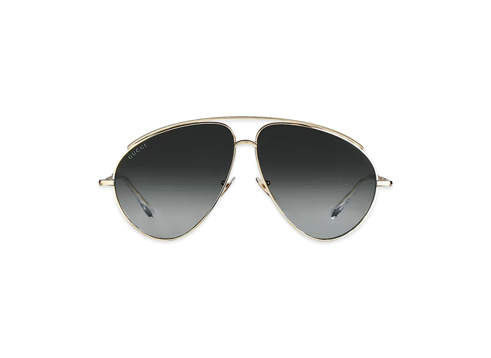 GUCCI Women's 'Aviator' Sunglasses "Gold"