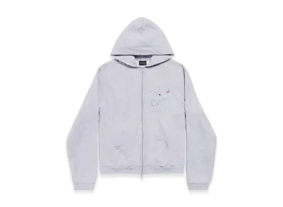 BALENCIAGA Music x Britney Spears Series Zip Up Hoodie Regular Fit "Grey"