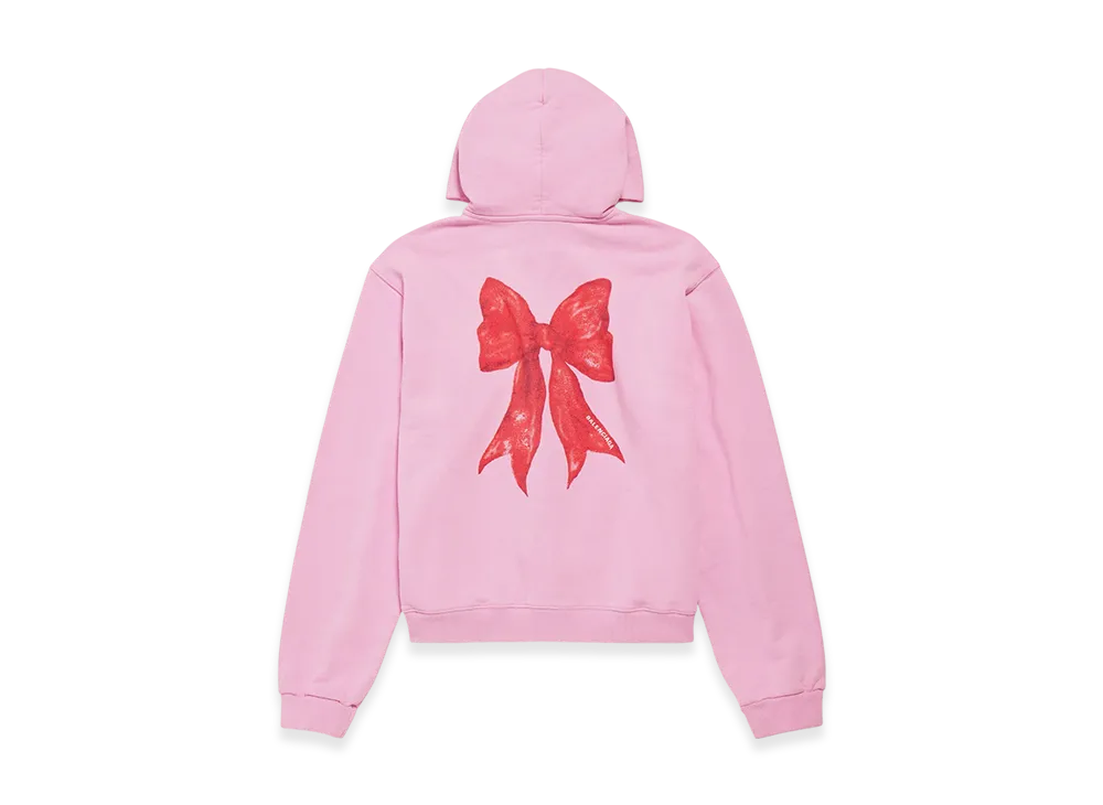BALENCIAGA Bow Zip-up Hoodie Regular Fit "Light Pink"