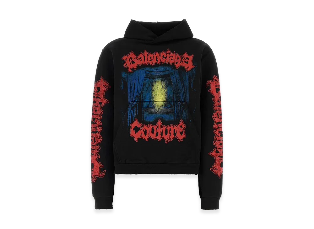 BALENCIAGA Women's Medium Fit Hoodie "Black"