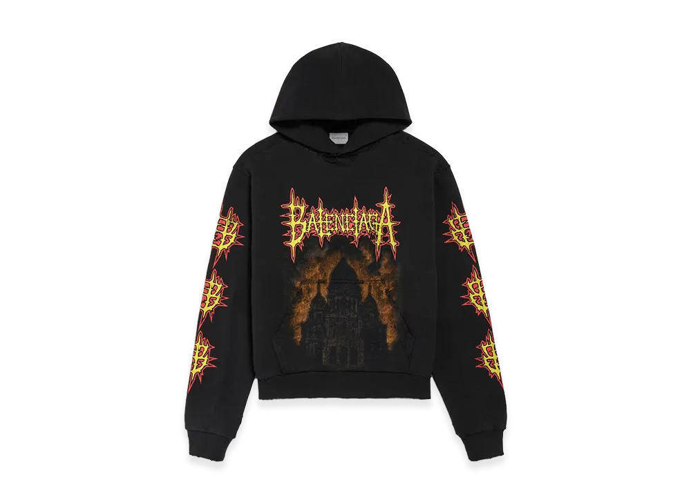 BALENCIAGA Women's Sacre Coeur Hoodie Medium Fit "Black"