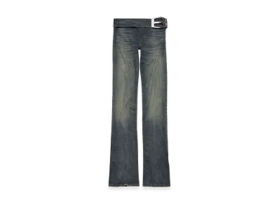 BALENCIAGA Women's Buckle Bootcut Pants "Blue"