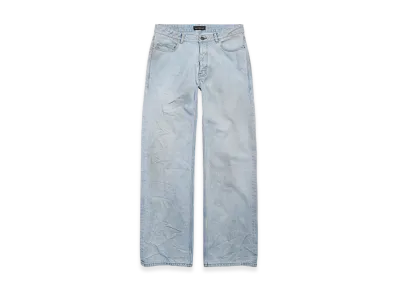 BALENCIAGA Distressed Relaxed Fit Pants "Light Blue"