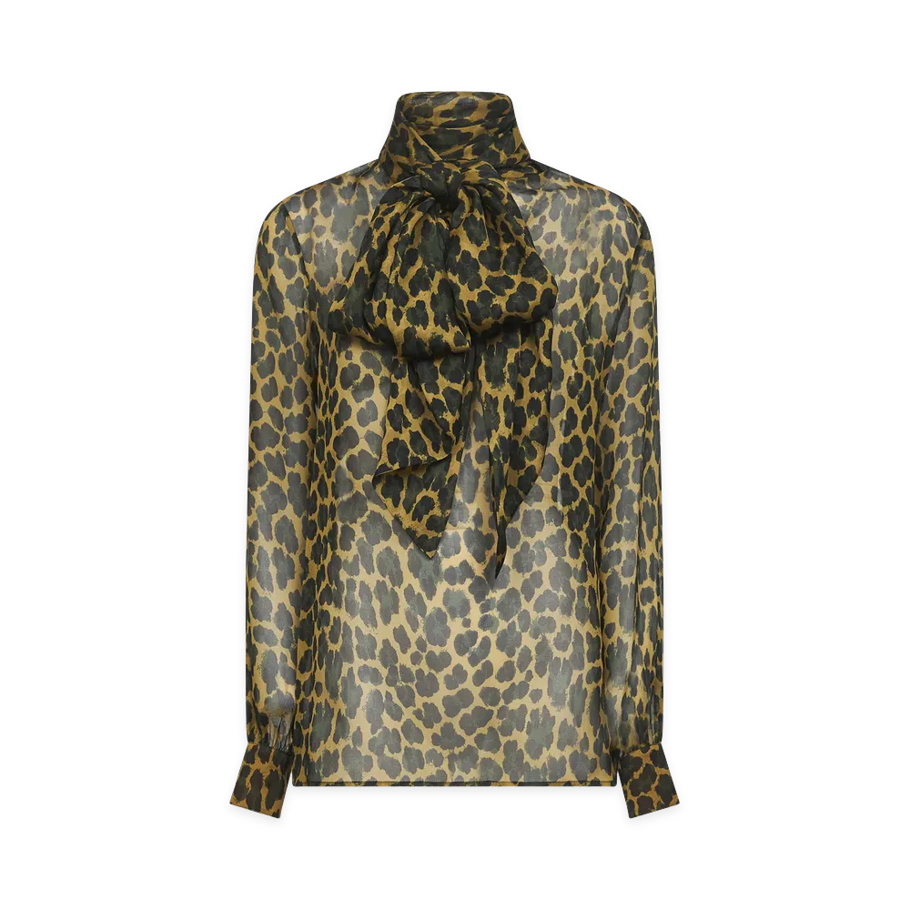 Saint Laurent Women's Shirts "Ocre/Vert"