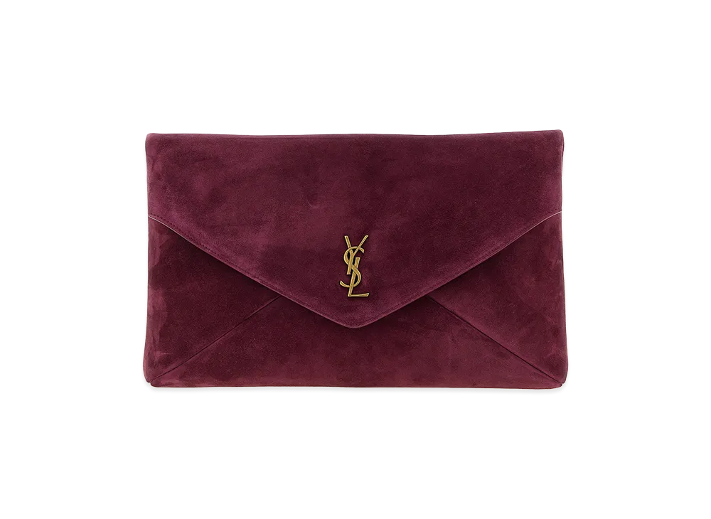 Saint Laurent Women's 'Envelope' Maxi Clutch "Bordeaux"