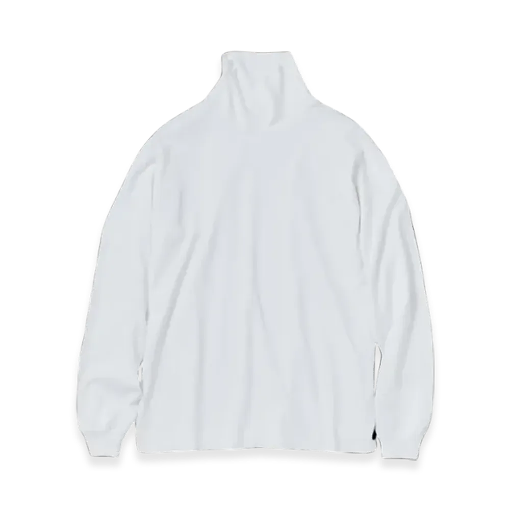 AURALEE Luster Plaiting Hi Neck L/S T-Shirt "White"
