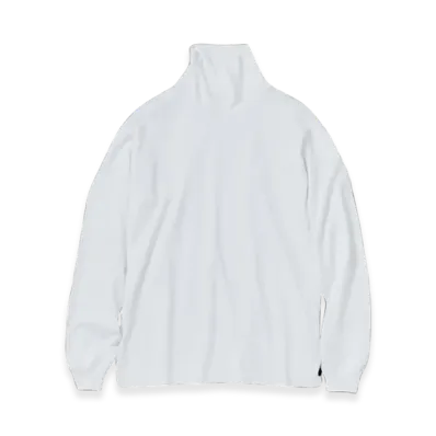 AURALEE Luster Plaiting Hi Neck L/S T-Shirt "White"