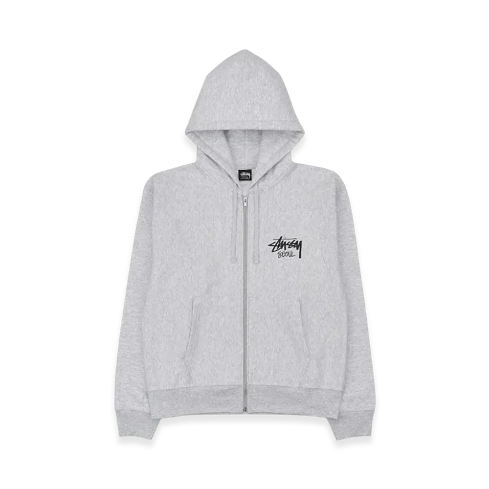 Stussy Stock Seoul Zip Hood "Ash Heather"