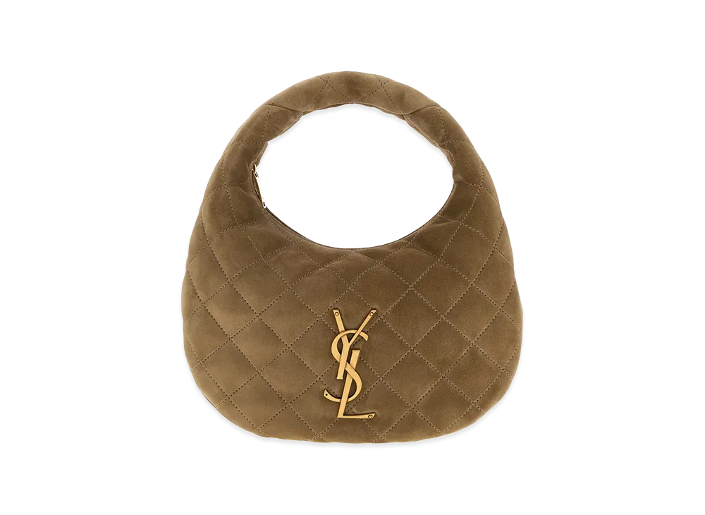 Saint Laurent Women's Suede Icarino Handbag "Mud Brown"