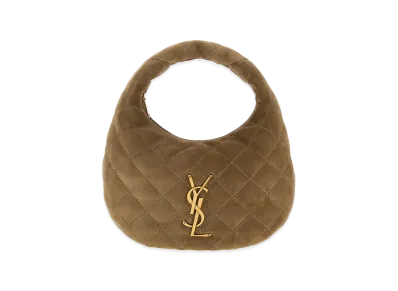 Saint Laurent Women's Suede Icarino Handbag "Mud Brown"