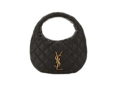 Saint Laurent Women's Charcoal Nappa Leather Icarino Shoulder Bag "Brown"