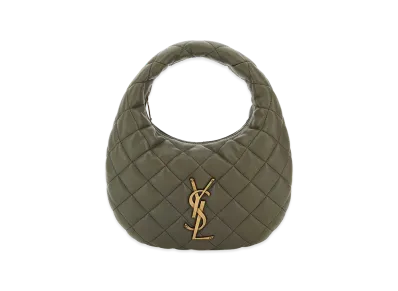 Saint Laurent Women's Army Green Nappa Leather Icarino Shoulder Bag "Strongmoss"