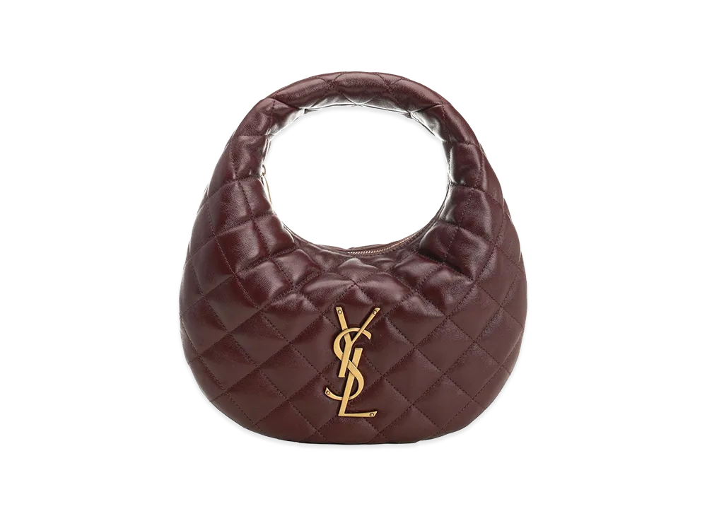 Saint Laurent Women's Icarino Bag In Quilted Nappa "Bordeaux"