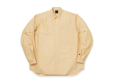 DAIWA PIER39 Tech Regular Collar Shirt L/S Stripe "Bright Yellow"