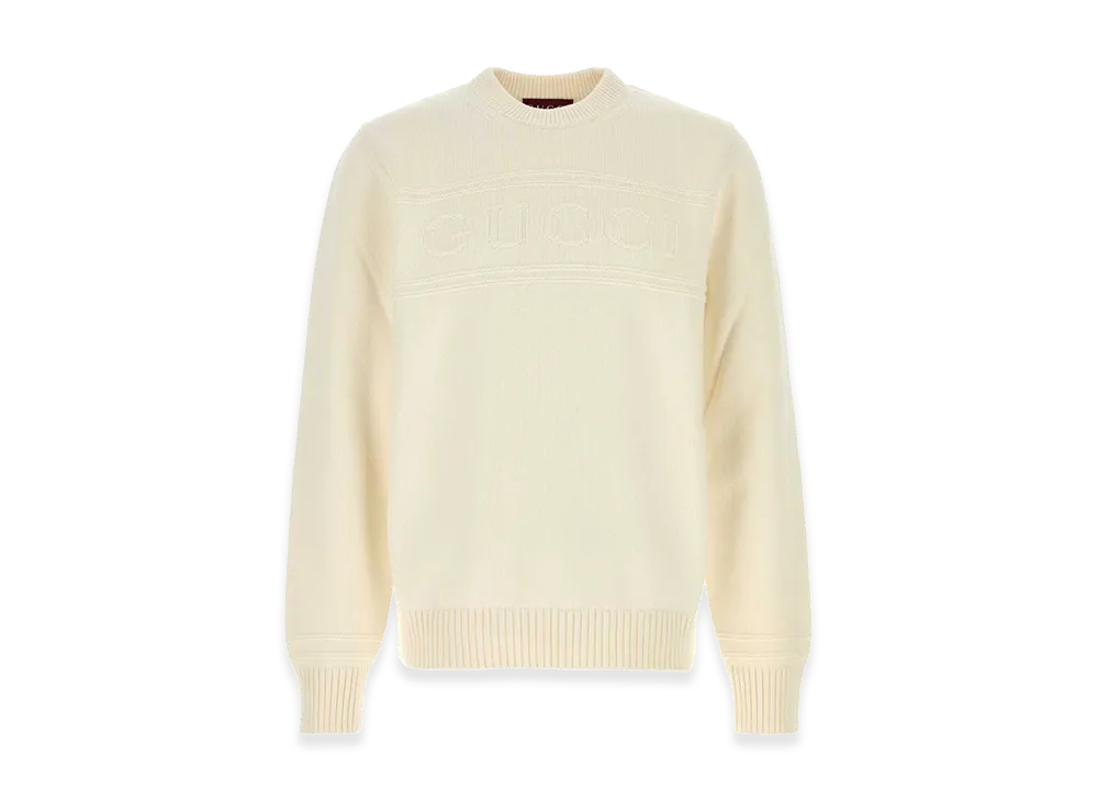 GUCCI Cotton Blend Sweater "White"