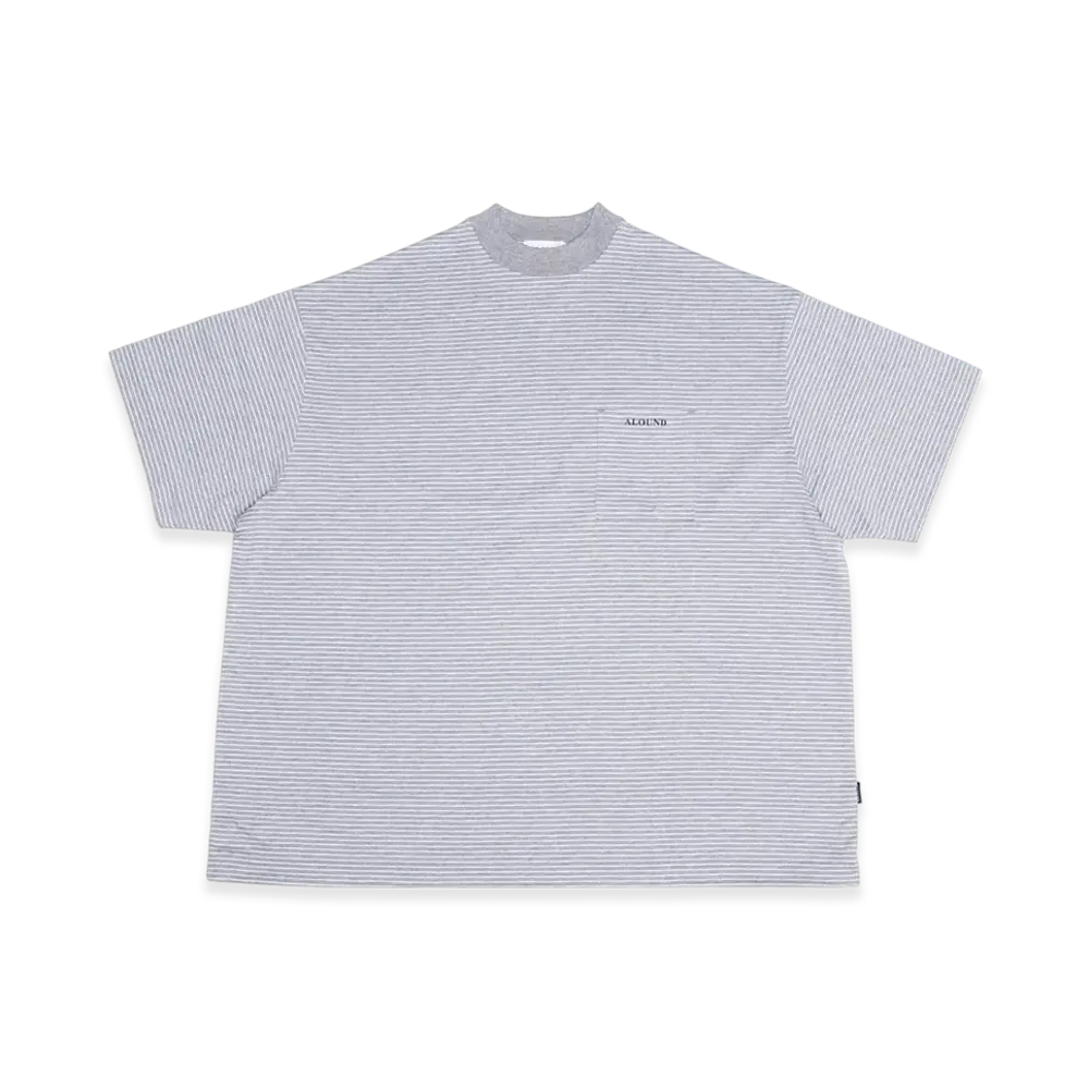 ALOUND Oversized Pocket Tee "Grey/White"