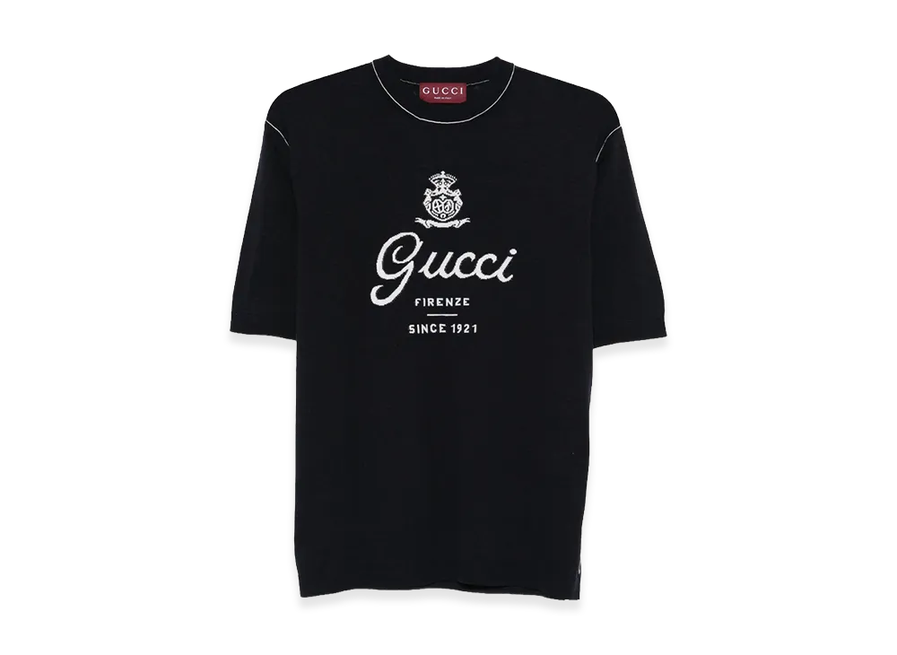 GUCCI Short Sleeve Crew-Neck Sweater "Black"