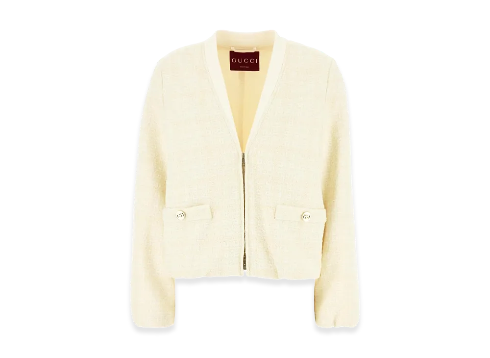 GUCCI Women's Tweed Jacket "White"