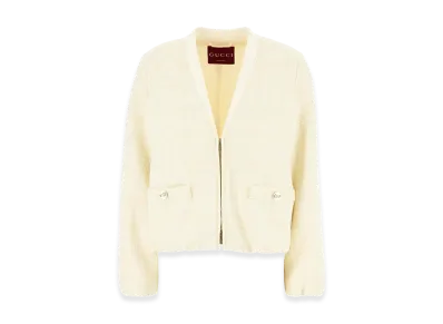 GUCCI Women's Tweed Jacket "White"