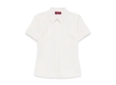 GUCCI Women's Gabardine Shirt "White"