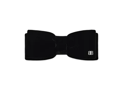BALENCIAGA Holli Hair Bow "Black/Shiny Silver"